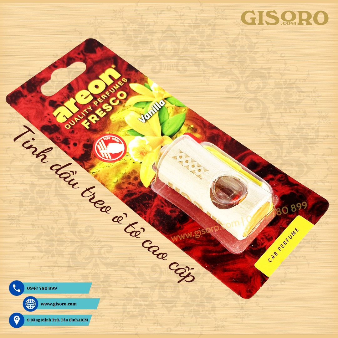 Tinh dầu treo vanilla Areon Mosaic Chính hãng (hương thơm ngọt ngào, dịu nhẹ)