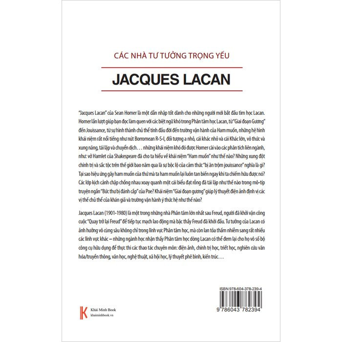 Jacques Lacan - Sean Homer - Nguyễn Bảo Trung dịch -