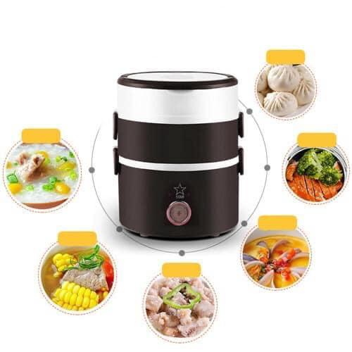 HỘP CƠM GIỮ NHIỆT 3 TẦNG STAR HOT LUNCH BOX, DÙNG CHO DÂN VĂN PHÒNG 