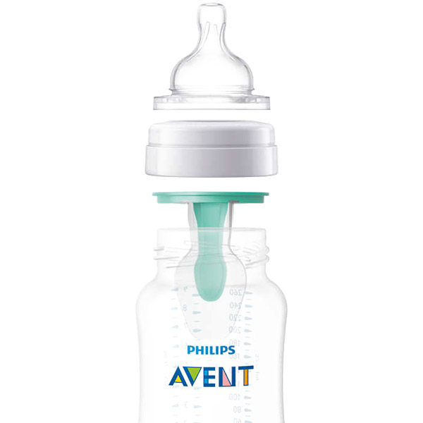 Combo 2 Bình sữa giảm đầy hơi với van giữ sữa AirFree Philips Avent SCF810/24 - 125ml