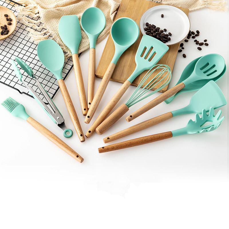 Ốp Đồ Dùng Nhà Bếp Đồ Dùng Nấu Ăn Bộ Chịu Nhiệt Nhà Bếp Không Dính Dụng Cụ Nấu Nướng Dụng Cụ Có Hộp Bảo Quản Dụng Cụ