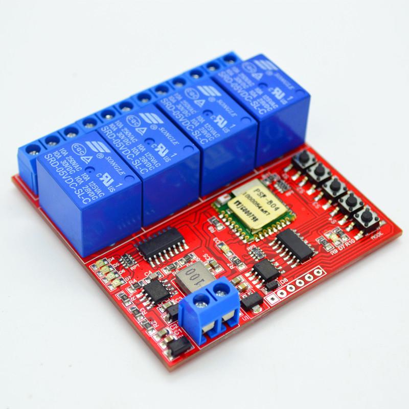 DC7-24V 4 Channel Light Lamp Switch 433mhz Wireless Remote Control Module DIY Part