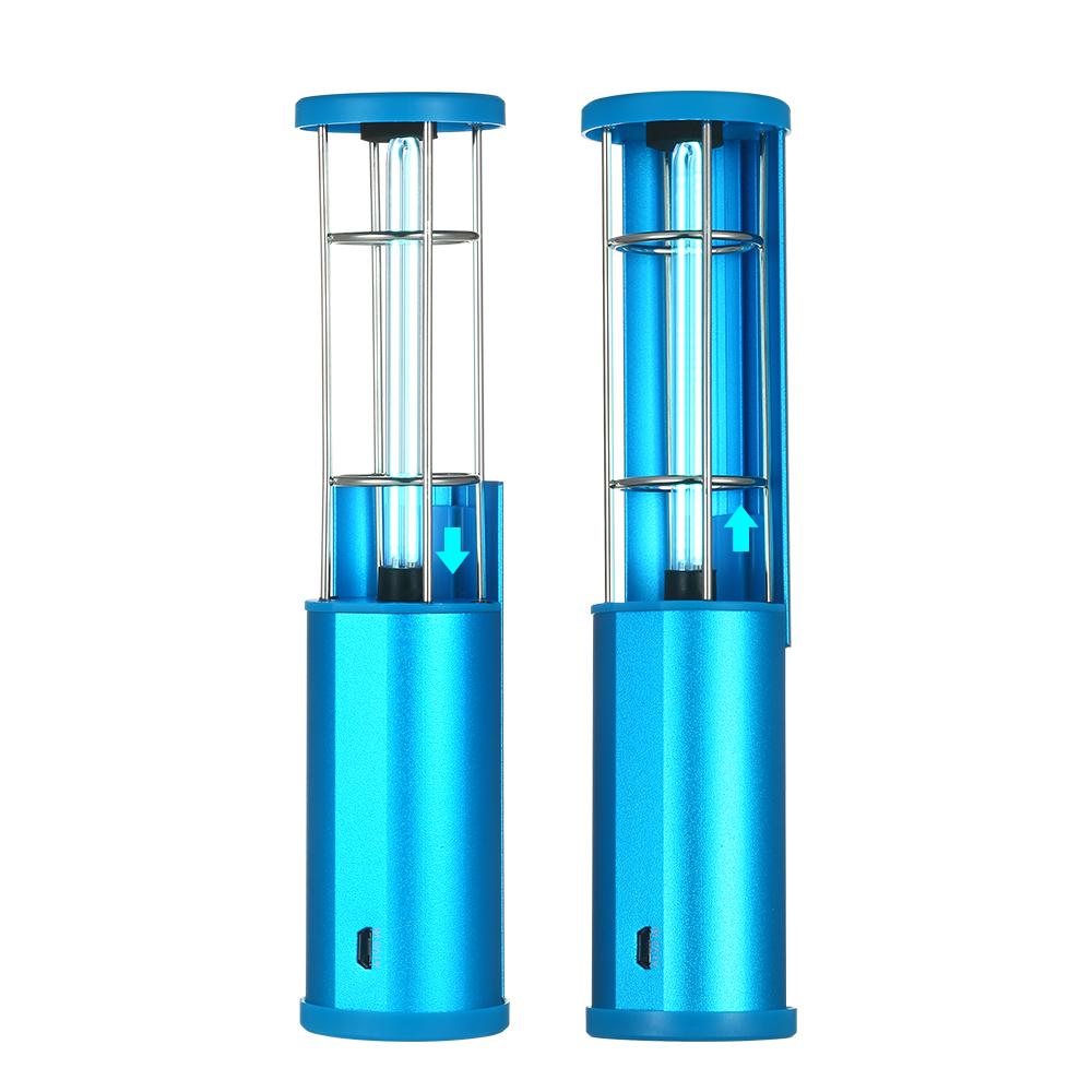 Đèn UV Đèn cực tím di động với màn trập di động Đèn cực tím & Ozone làm sạch kép Đèn UV có thể sạc lại
