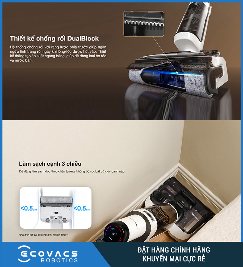 Máy Lau Sàn Khô Uớt Tineco Floor One S6 Stretch Pro Lực Hút 20.000 Pa - Hàng Chính Hãng