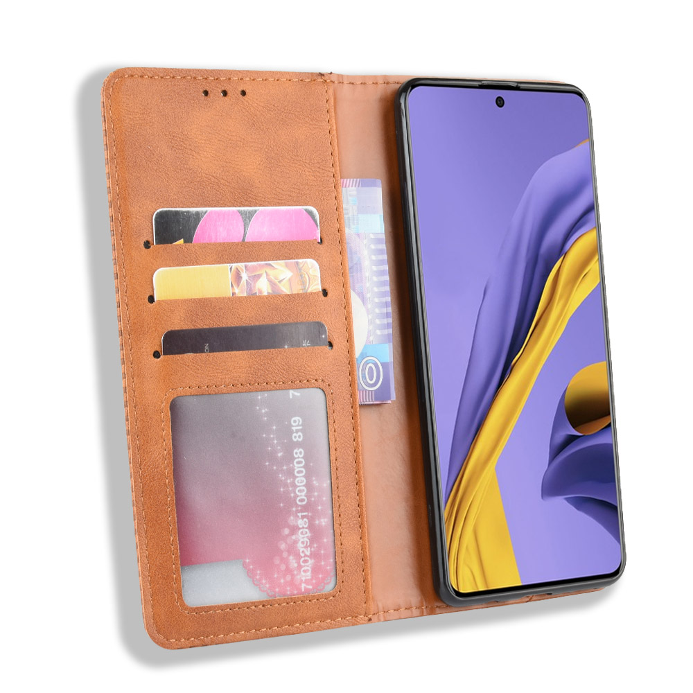 Bao da ví, nam châm dành cho samsung galaxy  A71 Leather Fashion 