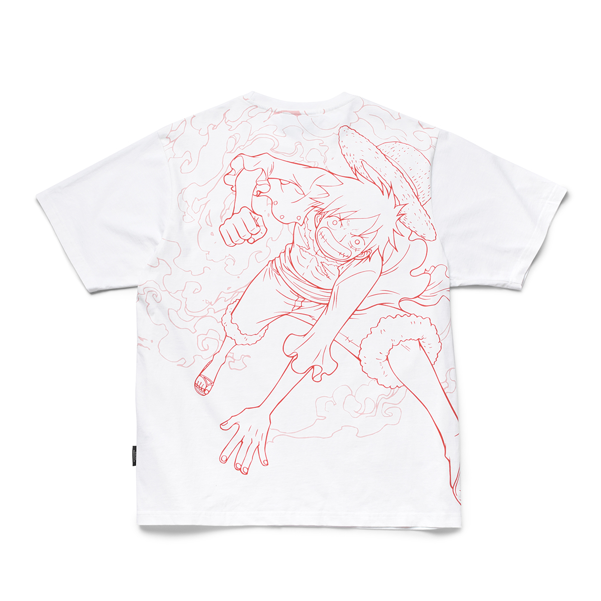 Áo thun DirtyCoins x One Piece Luffy Over Print T-shirt - White