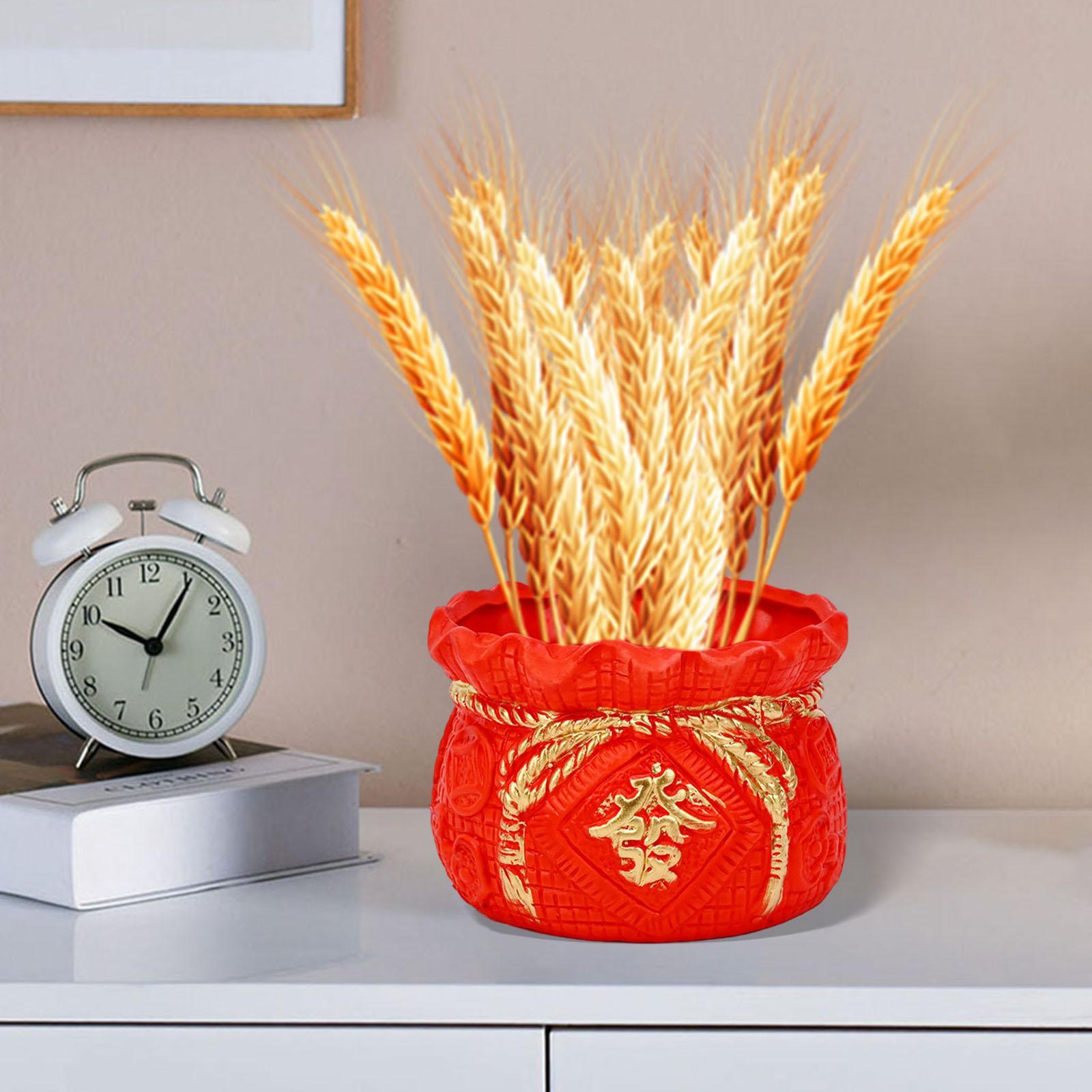 Ceramics Chinese Lucky Money Box Flower  Planter Pot Ornament