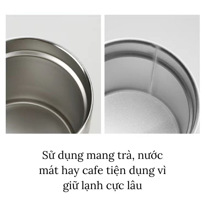 Cốc Giữ Nhiệt Inox 304 Sugar Free 600Ml Kèm Ống Hút