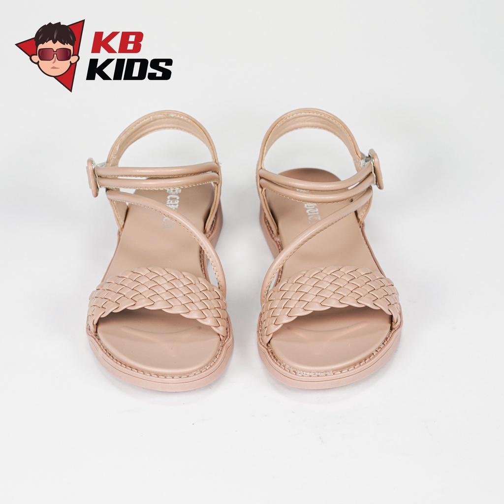 Dép Sandal Cho Bé Gái KB Kids Xăng Đan Bé Gái Màu Hồng Quai Tết Xinh Xắn - KB033