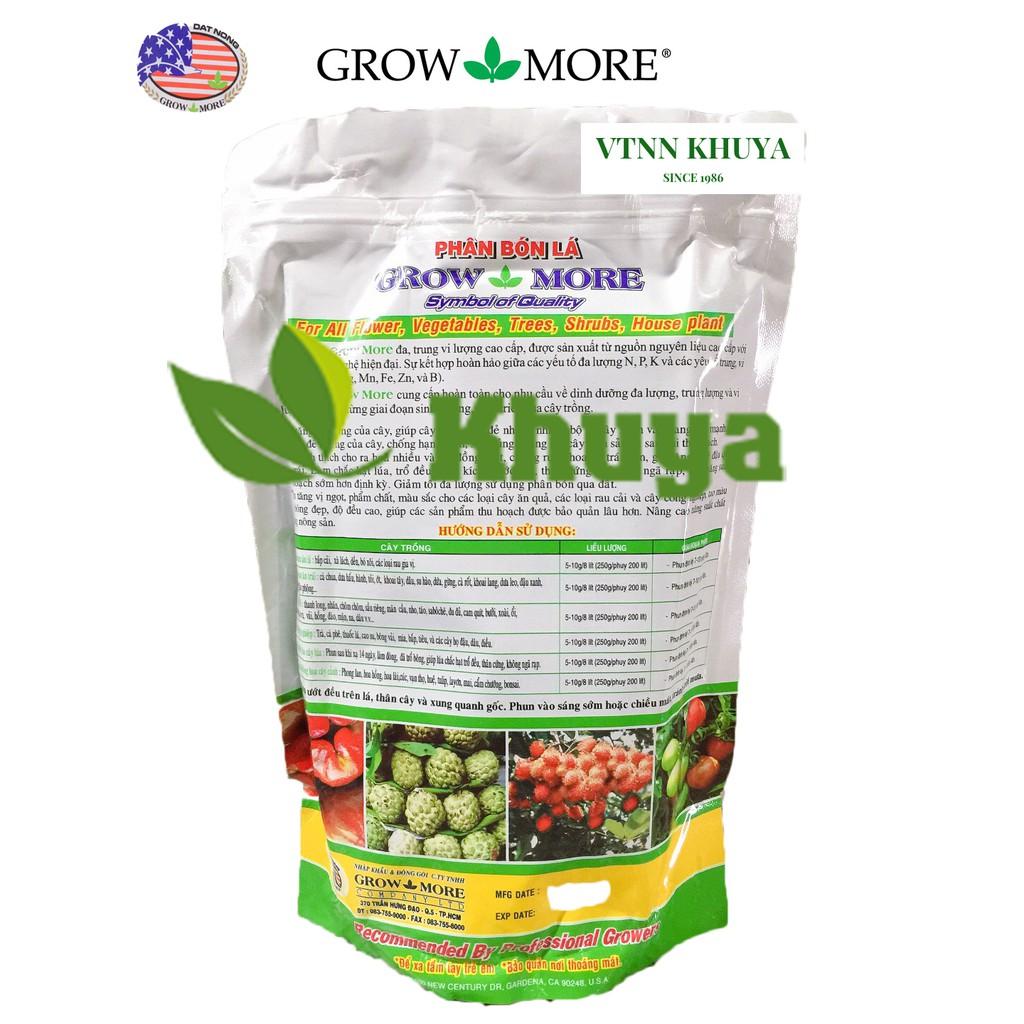 Phân bón Growmore NPK 20-20-20+TE gói 1kg To củ Lớn trái Chắc hạt