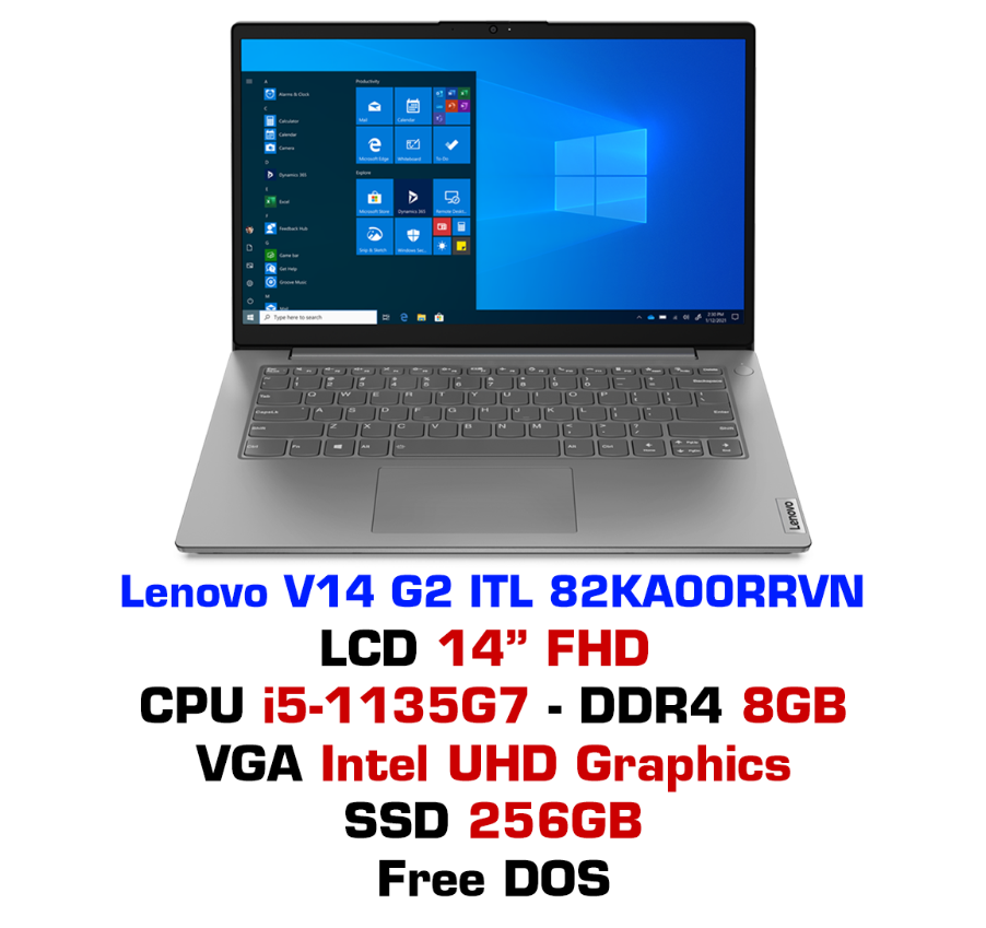 Lenovo V14 G2 ITL 82KA00RRVN Core i5 1135G7 8GB 256GB 14 FHD DOS - Hàng Chính Hãng