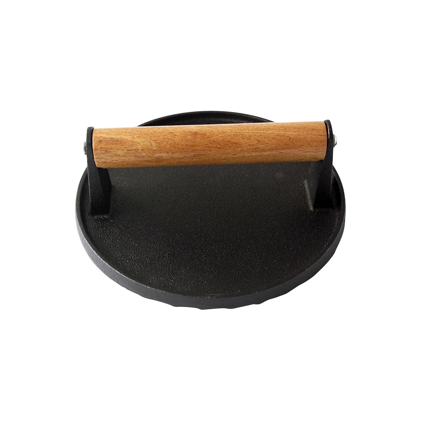 Grill Press Round Cast press for BBQ Press Meat Steak Teppanyaki