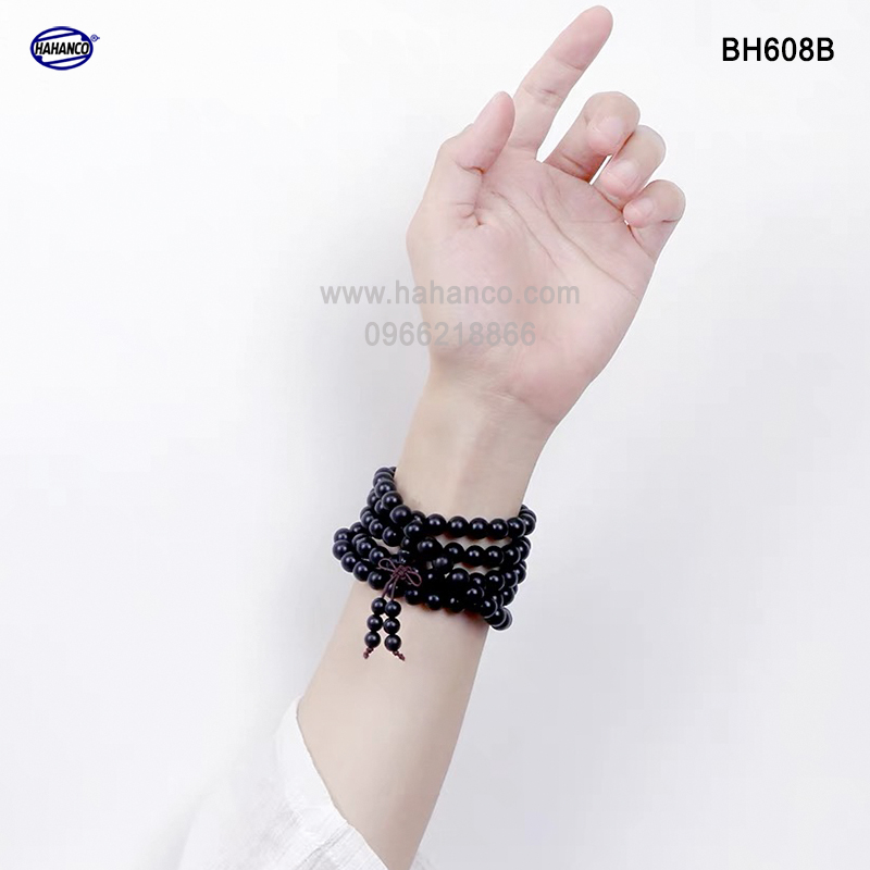 Chuỗi vòng tay/cổ 2 trong 1 với 108 hạt/8mm bằng sừng Trâu và Sừng bò Châu Phi BH608 - phong thủy - Tĩnh Tâm