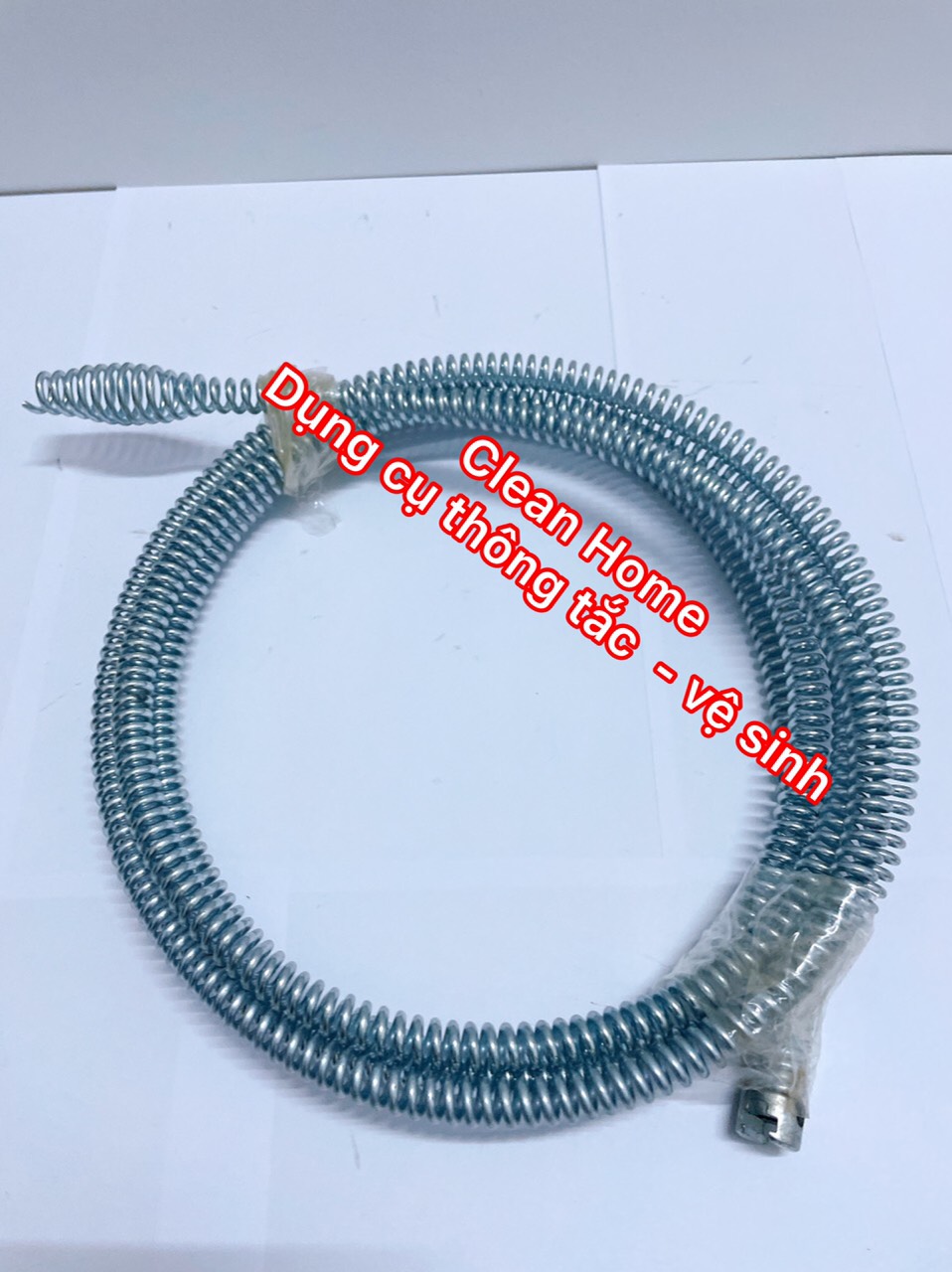 Dây thông tắc cống Lò Xo Phi 10 Dùng đầu Kết Nối Máy Khoan