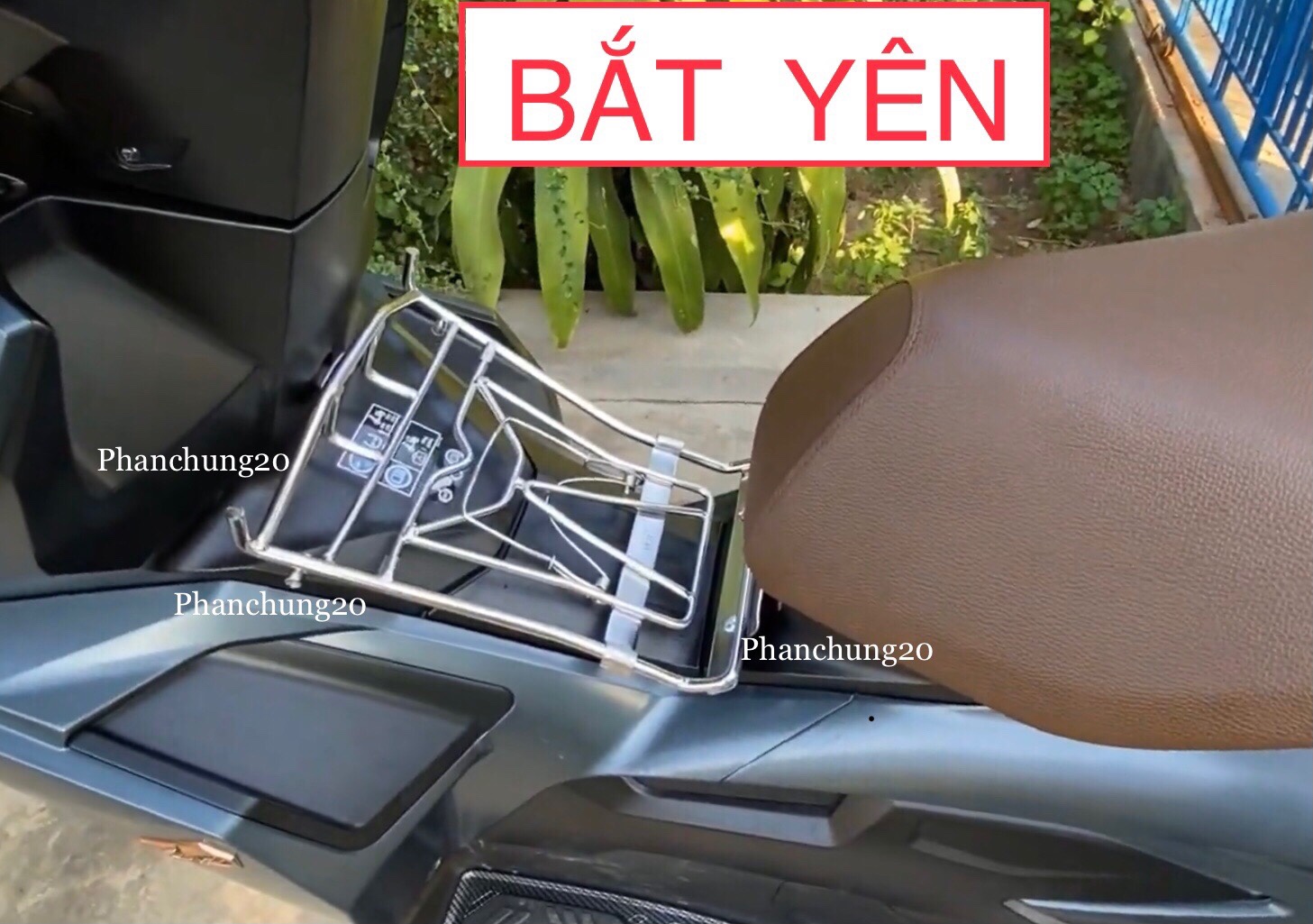 BAGA GIỮA DÀNH CHO ĐỜI XE AIR BLADE 2022 2023 - 125 160cc INOX , PASS CỐT YÊN