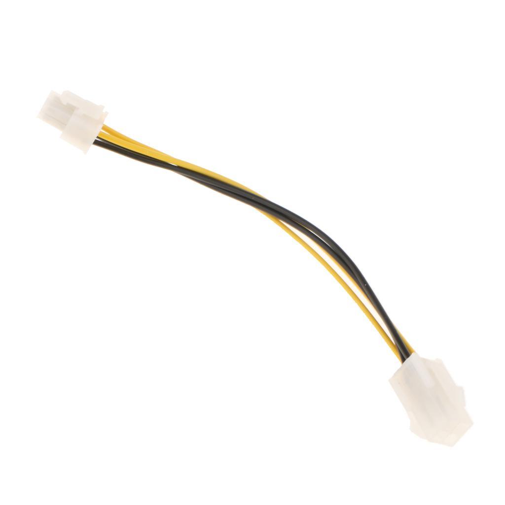 2Pcs 4 Pin Extension Cable Power Supply Motherboard Adapter Extension Cable