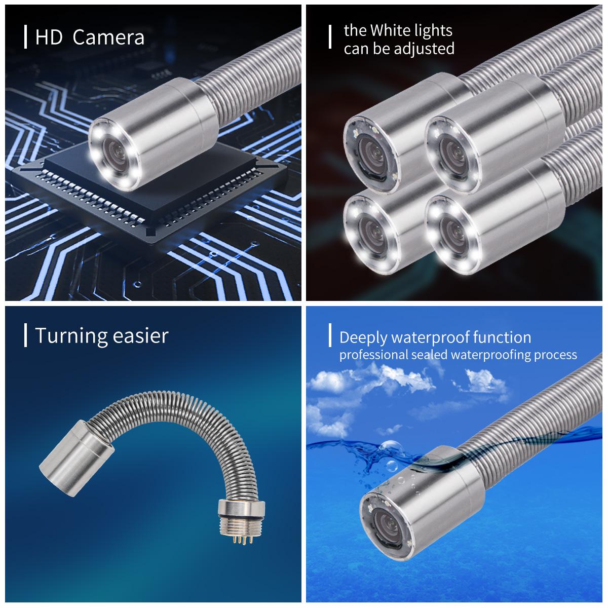 Bánh xe camera kiểm tra đường ống và Camera nội soi công nghiệp đường ống thoát nước