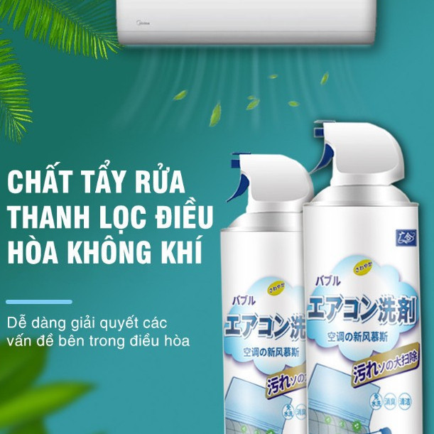 Chai Xịt Bọt Vệ Sinh Điều Hòa, Chai Xịt Làm Sạch Và Khử Khuẩn Dàn Lạnh Máy Điều Hòa - Chai 500ml