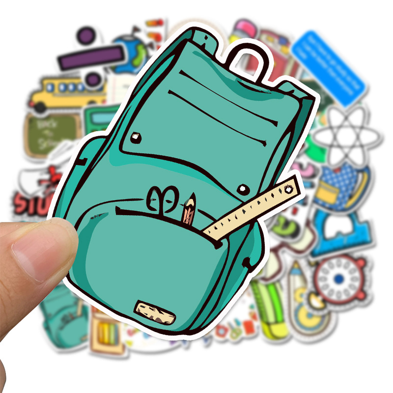 Sticker 50 miếng hình dán School Stub