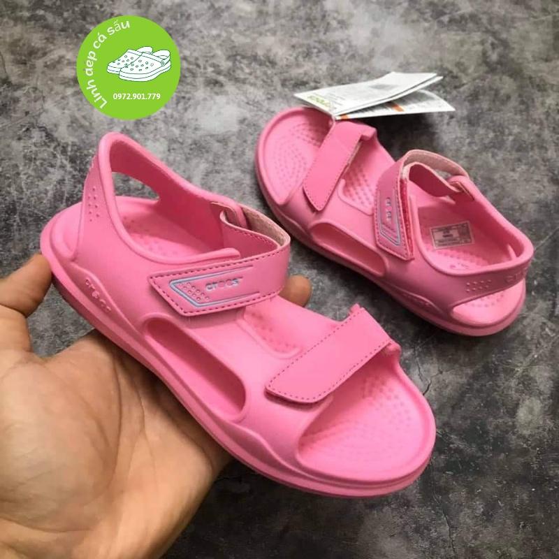 Sandal quai dán trẻ em cross Swifwater màu hồng hàng xịn, full box