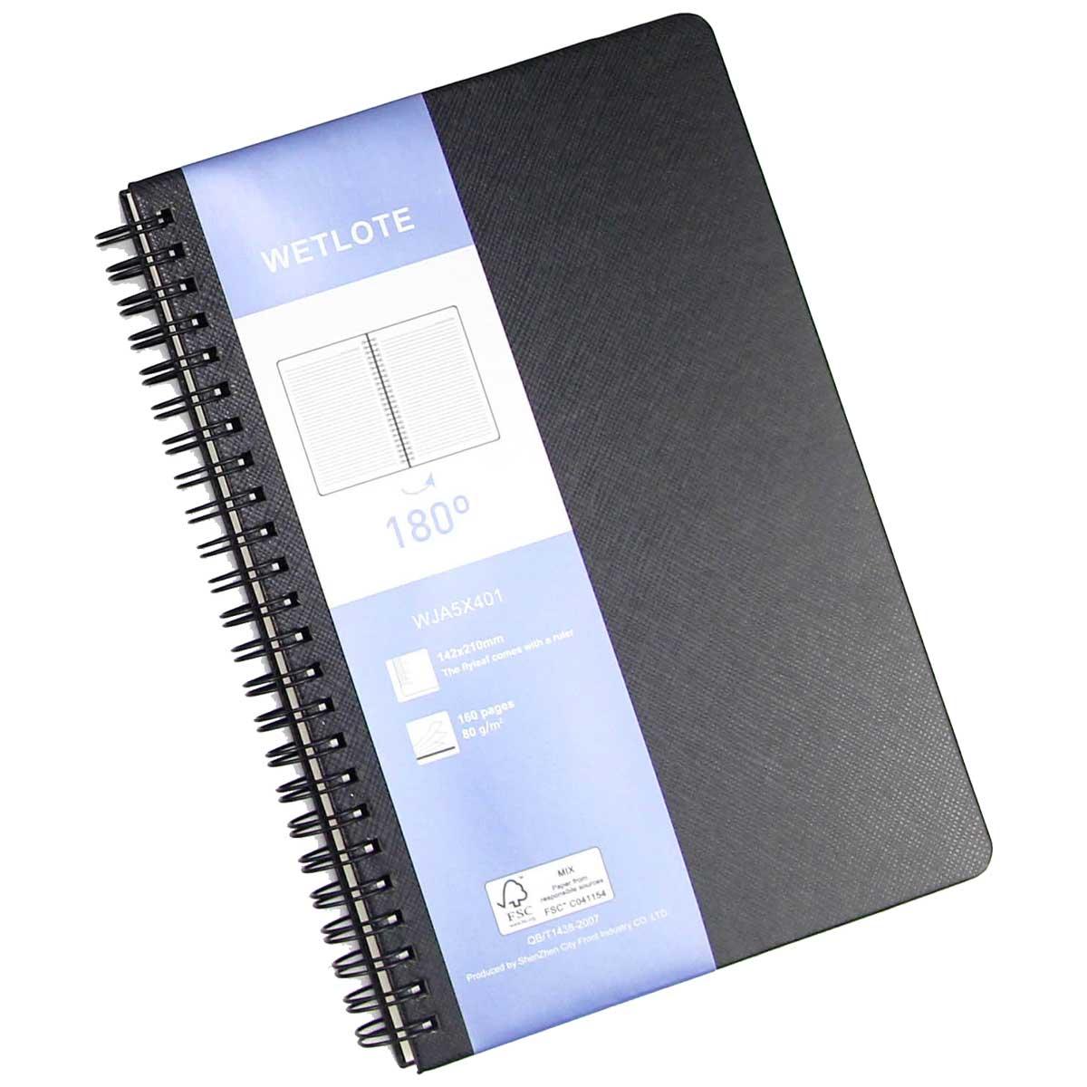 Wetlote Sổ Lò Xo A5 160tr - Xanh Đen WJA5X403