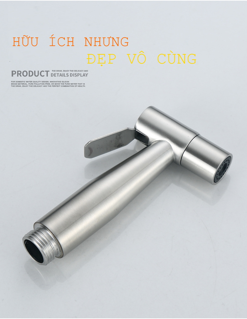 Bộ xịt rửa vệ Sinh kèm dây nối. Chất liệu Inox 304 và PU. Model: SXR802 Xuất sứ: Hàn Quốc
