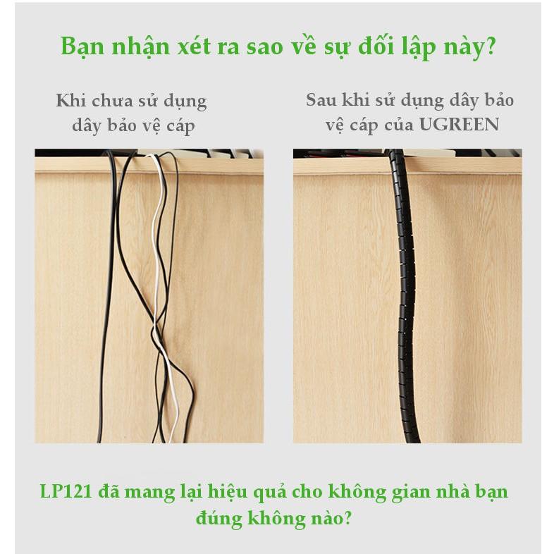 Dây dạng ống xoắn PE bảo vệ các loại dây cáp dài 1.5m UGREEN LP121 30818 Hàng chính hãng