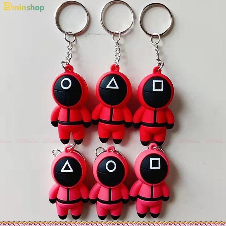 Squid Game - Móc Chìa Khóa Nhân Vật Phim Trò Chơi Con Mực, Móc Treo Túi, Balo, Trang Trí Điện Thoại