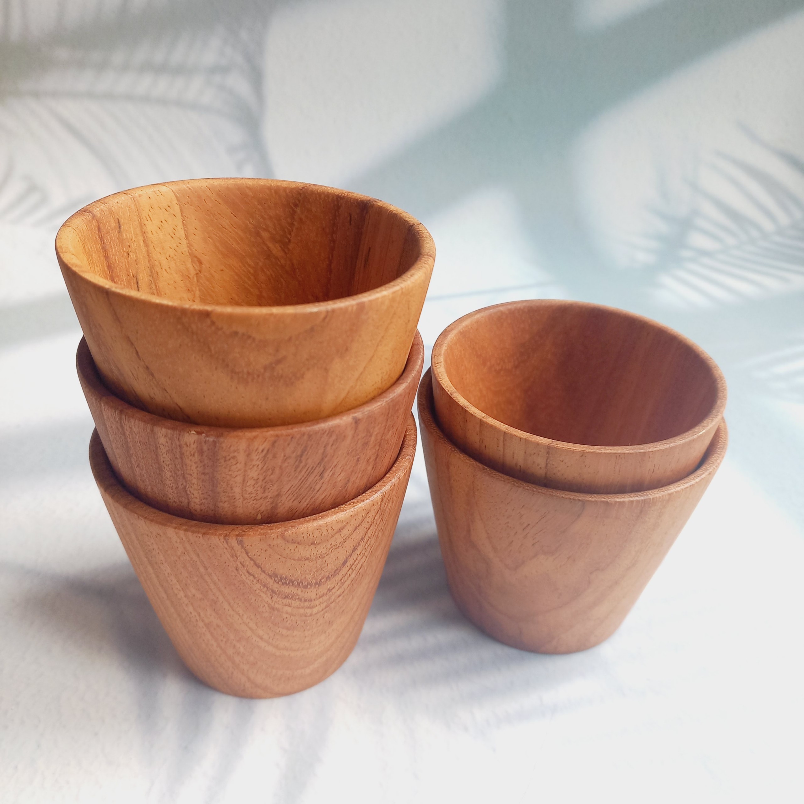 Cốc Gỗ Gõ Màu Cam Thân Trụ Xinh Xắn 7x8cm Uống Nước, Trà, Cà Phê, Cốc Gỗ Decor Trang Trí Chụp Ảnh Của Vitrapro