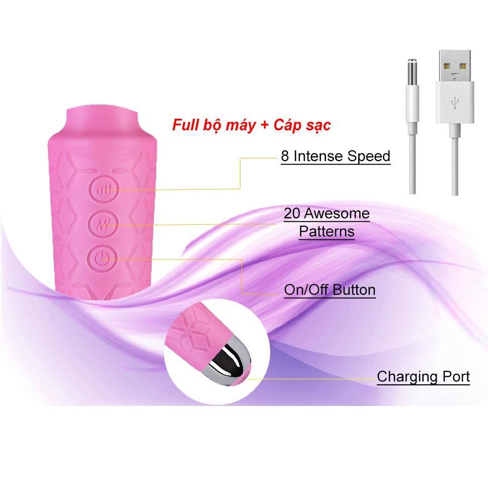 Máy silicon mạnh di động 20 kiểu 8 tốc độ Chống thấm nước Giảm Stress, phục hồi thư giãn đấm bóp