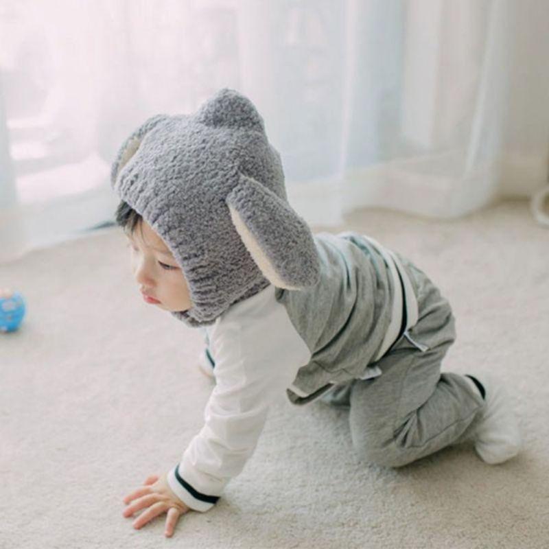 Mũ len tai lông cừu Cài Cúc cho bé từ 6 tháng đến 3 tuổi