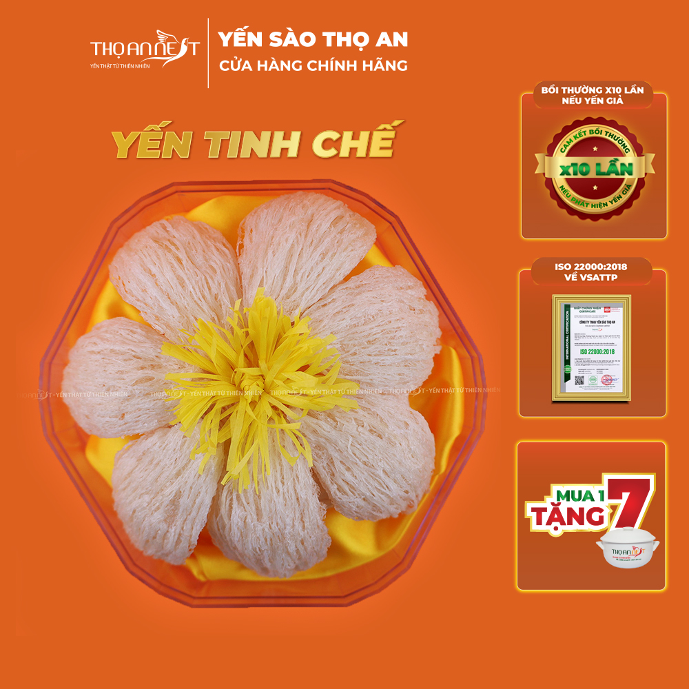 Tổ yến sào tinh chế sạch lông, không độn tạp chất THỌ AN NEST set 100gr