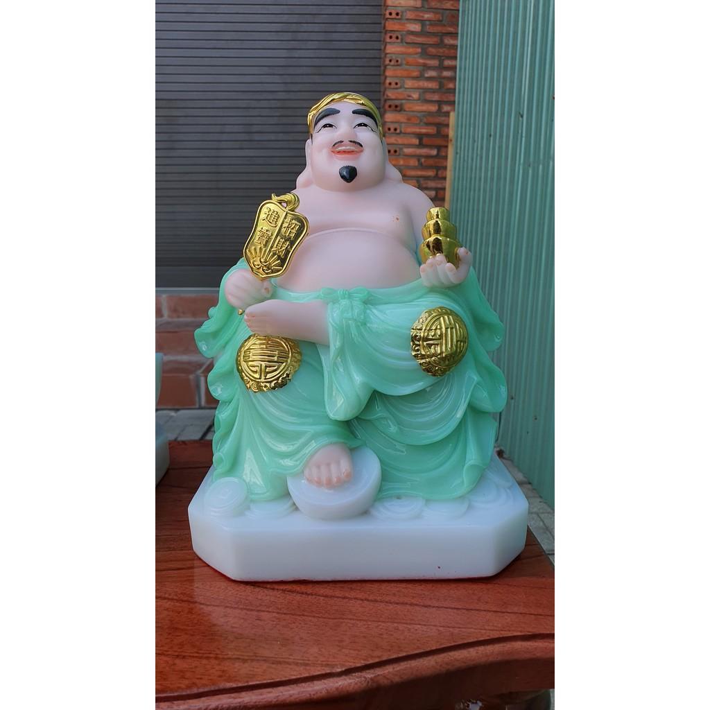 Tượng thần tài thổ địa đế vuông bằng đá nhập khẩu Đài Loan cao 26,5cm