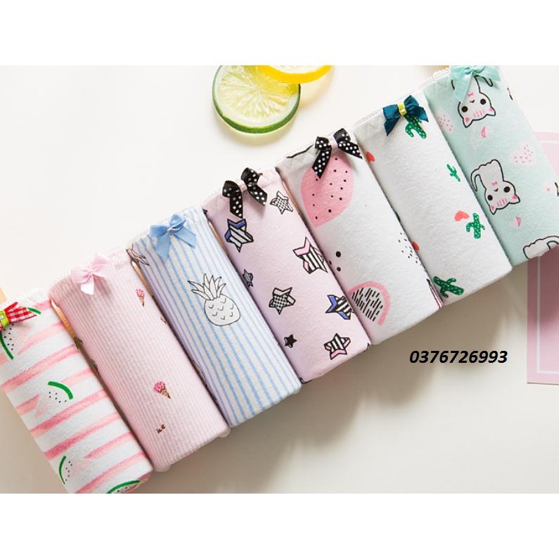 Quần Lót Nữ Cotton Kháng Khuẩn Hình Trái Cây Thời Trang Ngang Eo . Hàng Loại Đẹp.