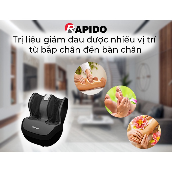 Máy massage chân Rapido RLM60 Chính Hãng, sang trọng cao cấp bảo hành 1 năm - Hàng chính hãng