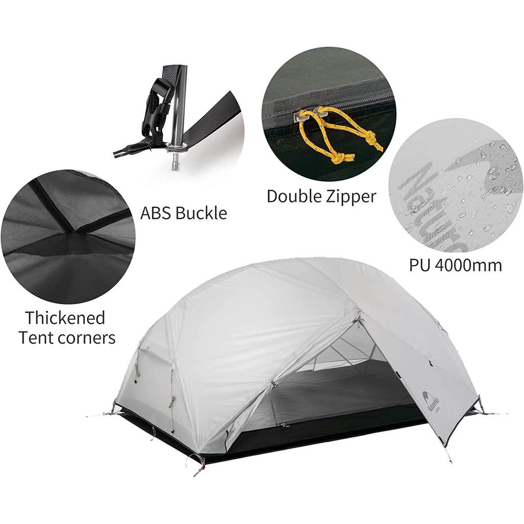 Lều cắm trại dã ngoại siêu nhẹ 2 người Naturehike Mongar NH17T007-M
