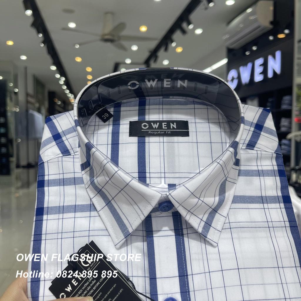 Áo Sơ mi Owen nam dài tay dáng Regular sợi Bạc Hà mềm mịn mát Mã AR221054DT