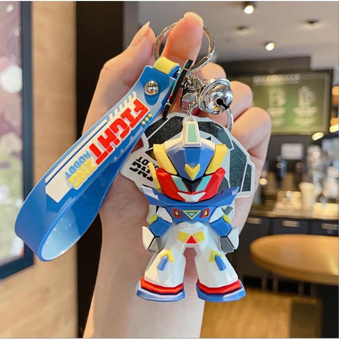 Móc khóa transformer robot siêu nhân chiến đấu PVC loại tốt