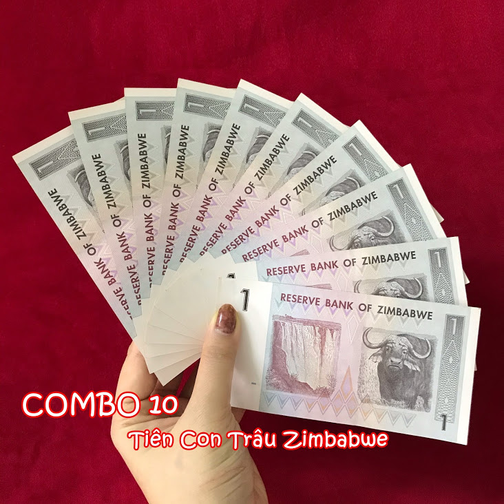 Combo 10 tờ lưu niệm hình con Trâu của Zimbabwe, dùng để sưu tầm, lưu niệm, làm tiền lì xì độc lạ, may mắn, ý nghĩa - TMT Collection - SP005074