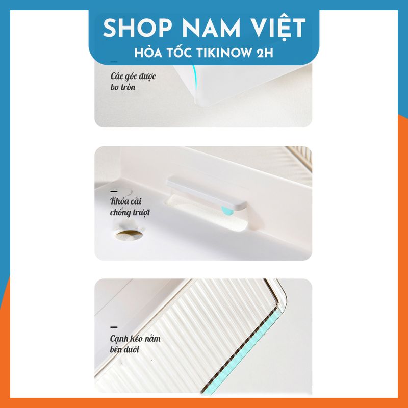 Ngăn Kéo Dưới Bàn Làm Việc Trong Suốt - Hộp Nhựa Để Đồ Dán Dưới Bàn (Kèm Miếng Dán)