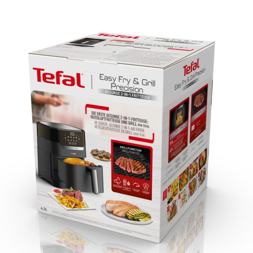 Nồi chiên không dầu Tefal 2in1 Easy Fry &amp; Grill Precision EY505815 - Hàng chính hãng