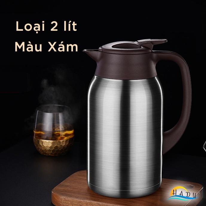 Bình Đựng Nước 2 Lít Giữ Nhiệt Có Vòi Cao Cấp Inox 316 Đạt Chất Lượng Đức HADU