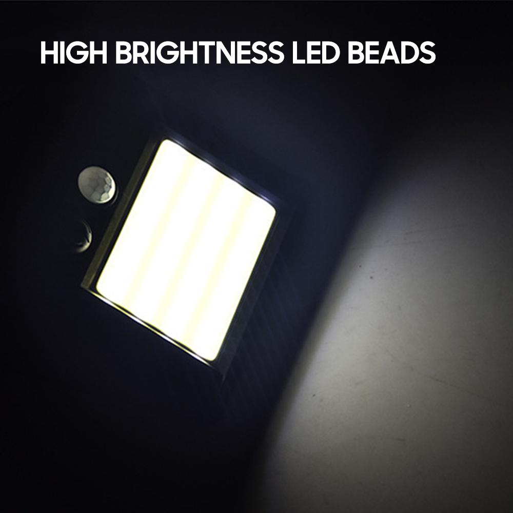 Household Solar Lamp Human Body Sensing Waterproof Solar Outdoor Body Induction Solar Wall Lamp 1200mAh for Courtyard Patio Garden Lighting 48LED Night Lamp No Wiring Required