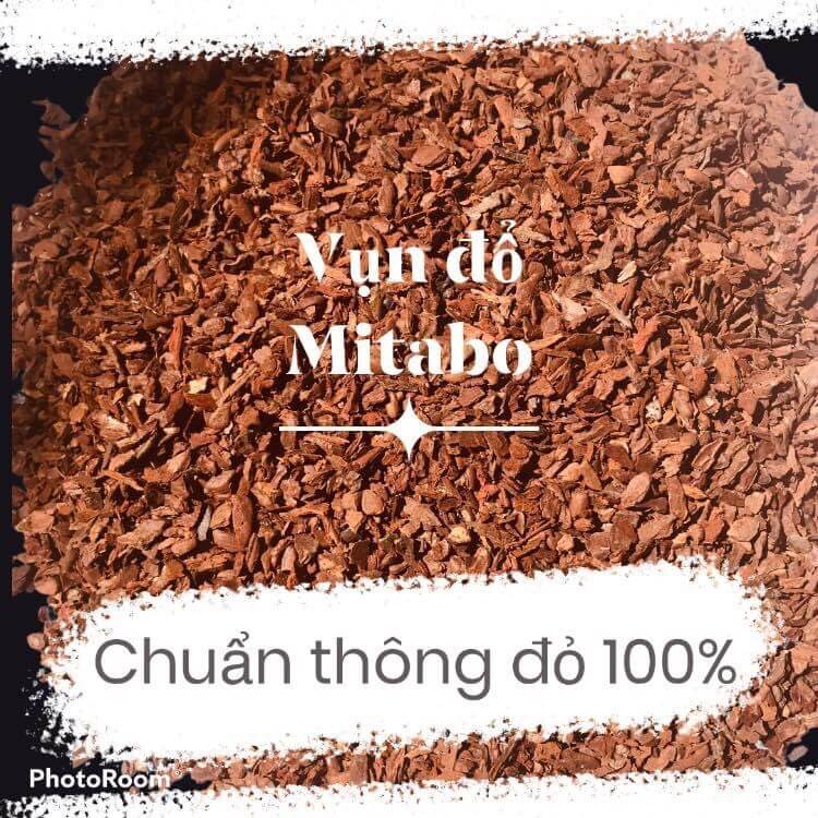 Vỏ thông đỏ trồng lan xay nhỏ kích thước 4-8mm vật tư trồng lan cao cấp Mitabo