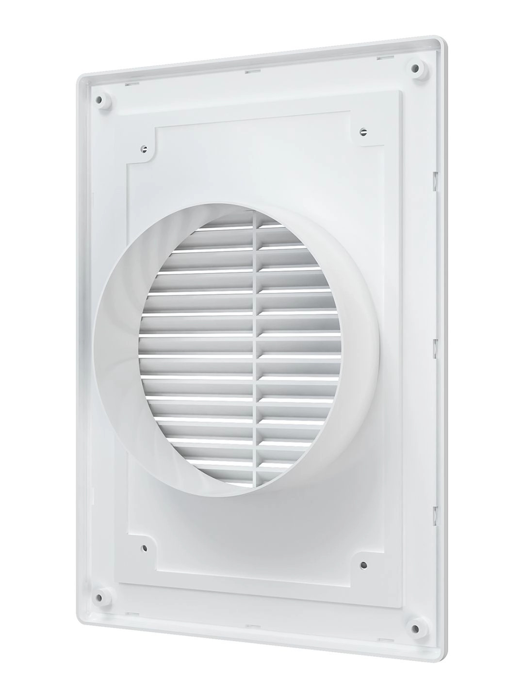 Cửa gió vuông NHỰA gắn ống 183х253 - D125  - 1825R12F - Hàng Nhập Khẩu