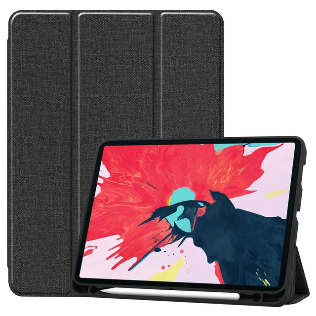 Bao Da TPU Cho iPad Pro 11 inch 2018, 2020, iPad Pro M1 11 inch 2021 Nắp Vải Denim Có Khay Đựng Bút