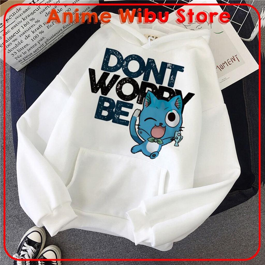 BST Áo Hoodie Trắng Anime Fairy Tail Mẫu Áo in nhân vật cute Unisex AnimeWibuStore