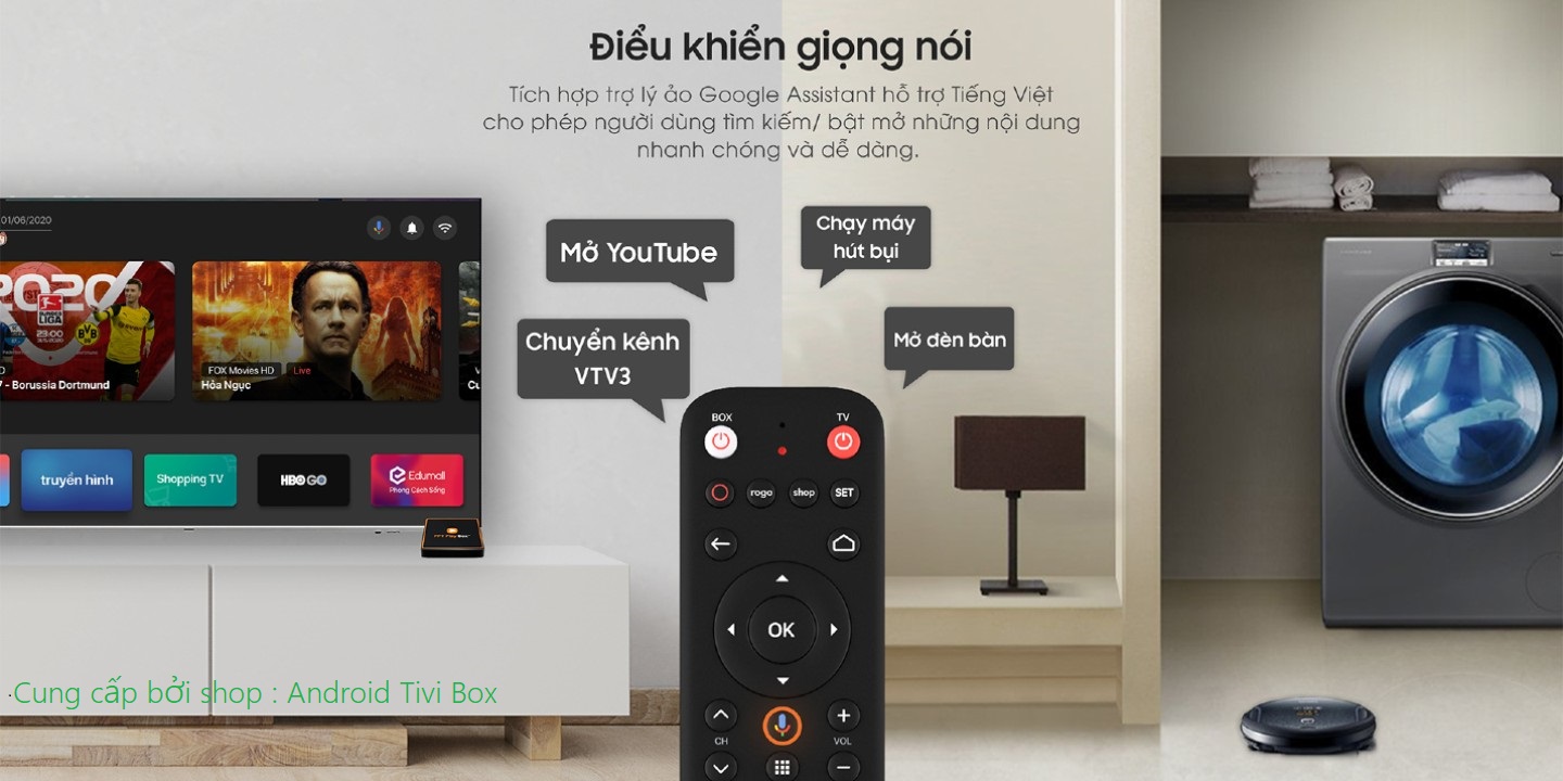 FPT Play Box 2020 mã T550 truyền hình điều khiển giọng nói Fpt play box plus 4k android tv box fpt smart box fpt box 2020 - Hàng Chính Hãng