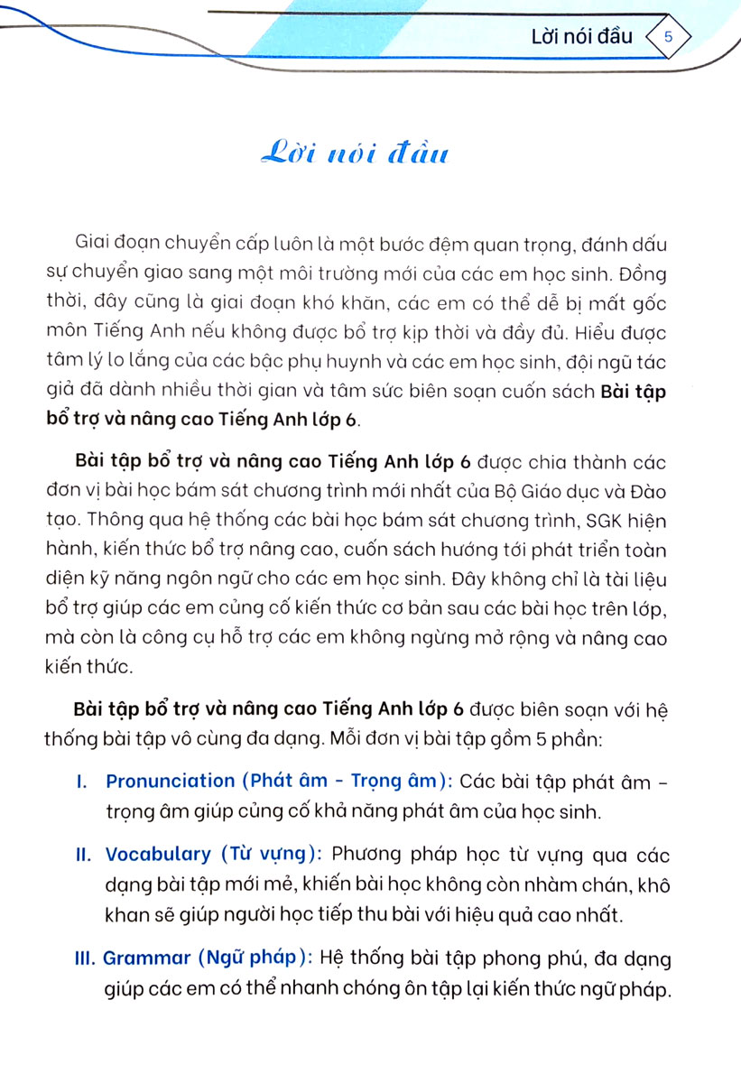 Bài Tập Bổ Trợ Và Nâng Cao Tiếng Anh Lớp 6 - Tập 1 (Có Đáp Án) _MT