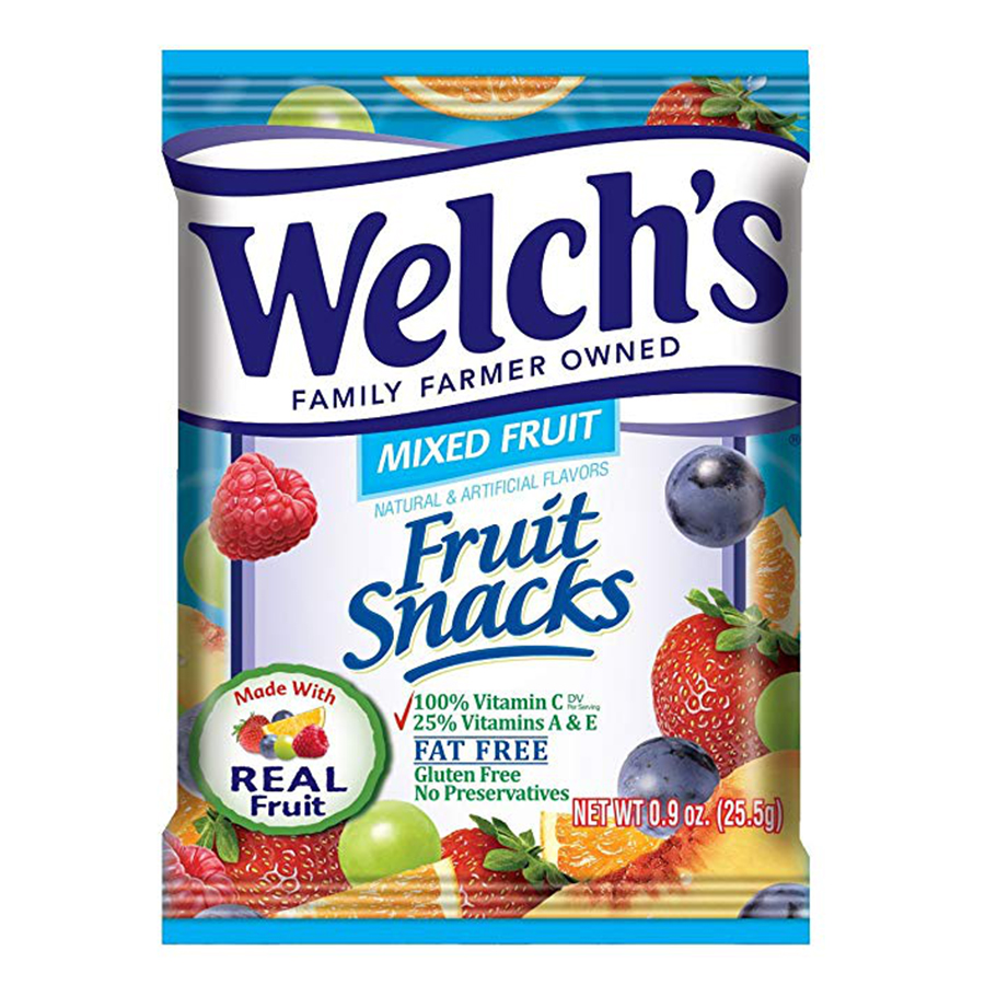 Kẹo Dẻo Trái Cây Welch'S Welch’s Mixed Fruit Fruit Snack (25.5g x 80 Gói/Thùng)